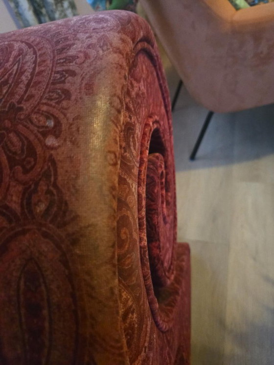 Poltrona design Bretz Mammut con pouf – velluto rosso vintage – Poltrone (photo 5 of 7)