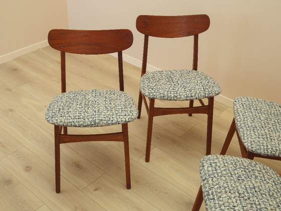 Image 1 of Set of four teak chairs, Danish design, 1970s, made in Denmark