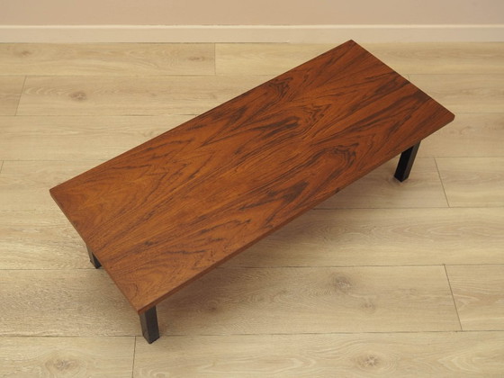 Danish Teak Veneer Coffee Table on Metal Legs, 1960s – Wood (photo 6 of 9)