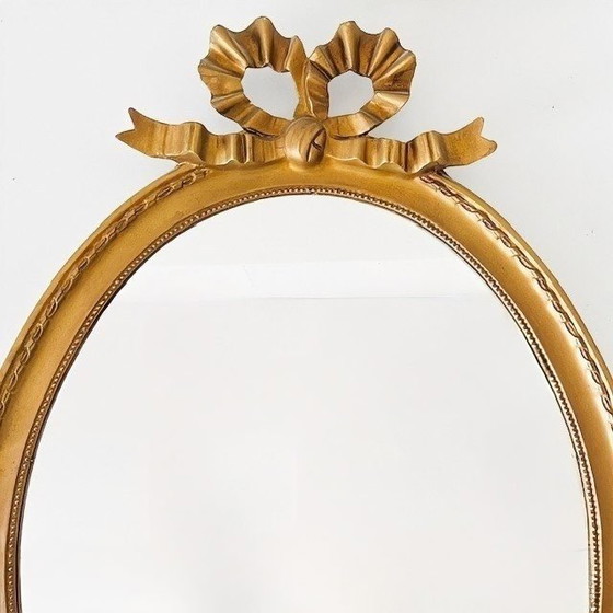Image 1 of Ovaler Barockspiegel im gustavianischen Stil aus der Mitte des 20. Jahrhunderts, 1960er Jahre