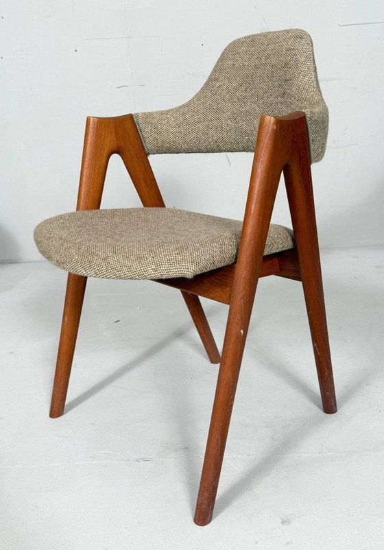 Image 1 of Set di 5 sedie/sedie da pranzo di Kai Kristiansen per Sva Møbler, modello: 'Compas', Danimarca, anni '60