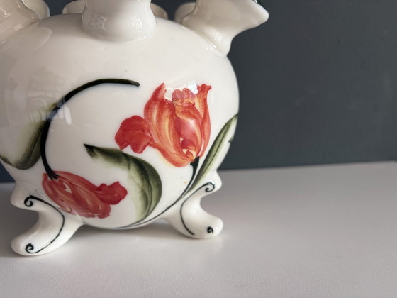 Hand-painted ceramic tulip vase - Delfleur Holland - 17cm (photo 5 of 7)