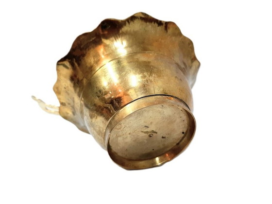 Image 1 of Vintage brass sugar bowl with spoon