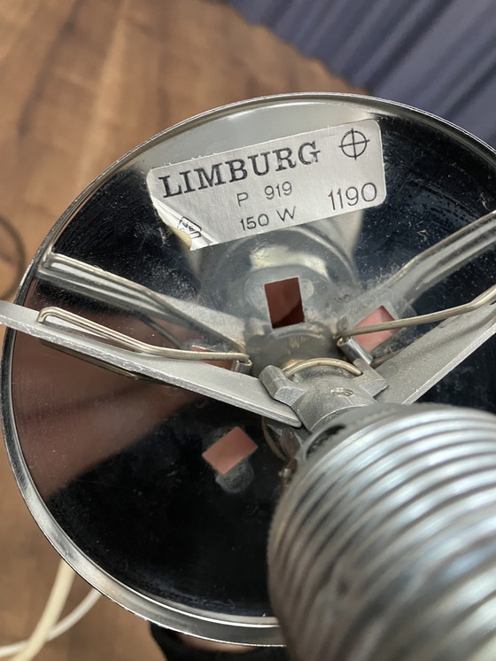 Image 1 of Vintage IJsglas Hanglamp van Glashutte Limburg Duitsland