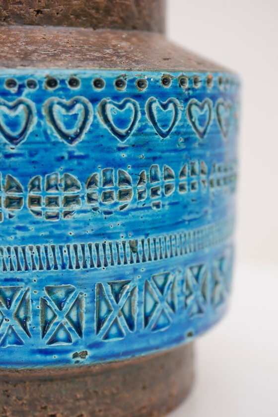 Vintage Rimini Blue Ceramic Vase by Aldo Londi for Bitossi, Italy, 1960s – Mid Century Modern (photo 8 of 12)