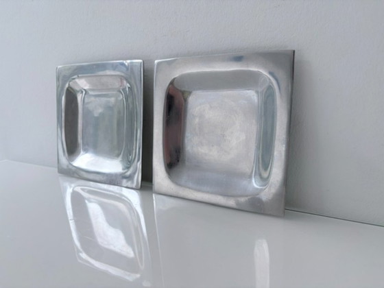 Set di 2 ciotole in alluminio – Quadrato Minimalista – Accessori da tavola, Aluminium (photo 3 of 9)