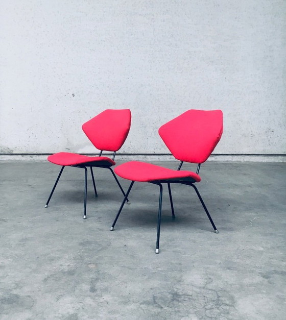 Image 1 of Midcentury Modern Design Low Side Chair set, Italy 1950's