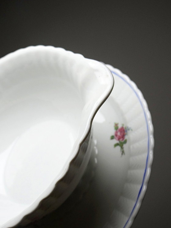 Image 1 of Salsera de porcelana de Limoges de Bernardaud con decoración floral, años 20-50