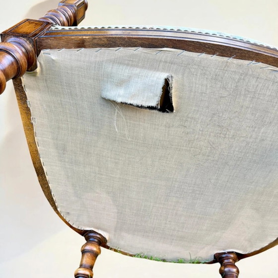 Original Giorgetti Gallery Armchair, 1975 – Wood, Textile (photo 8 of 9)