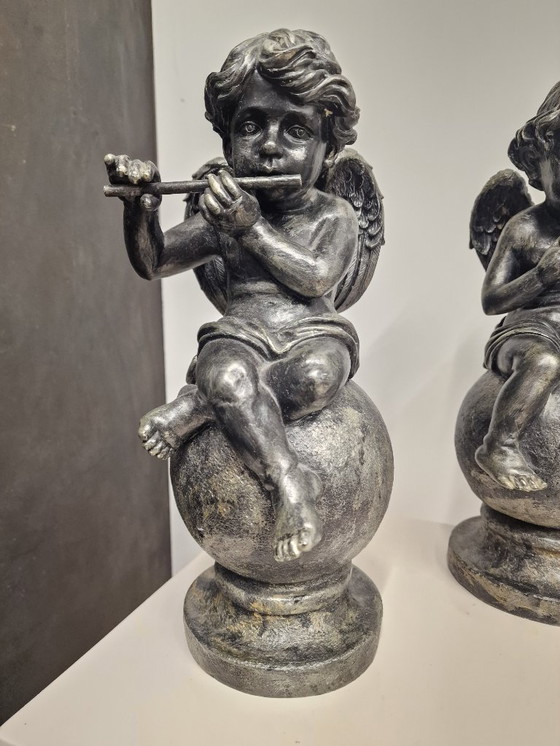 Image 1 of 2 x cerubim angel figurines