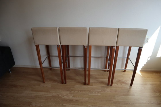 Image 1 of 4 Hülsta bar stools in perfect condition - optional bar table for small additional charge