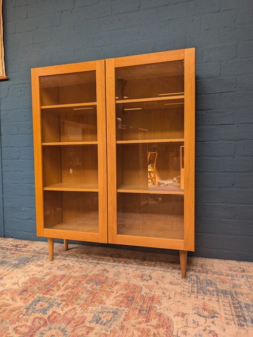 Vintage oak display case, Danish design