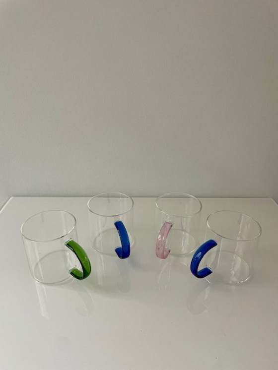 Image 1 of Moderne Designbecher aus Borosilikatglas, 4er-Set