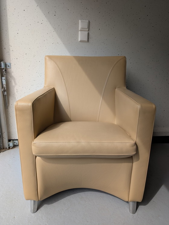 Image 1 of Leolux Dolcinea Leather Armchair Cream