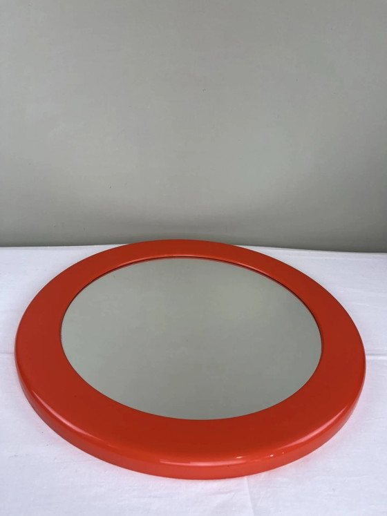 Vintage oranje spiegel – Plastic (photo 8 of 8)