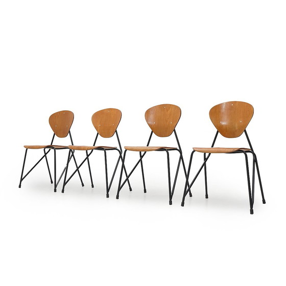 Image 1 of 4 chaises par Aurelio Villari pour Isa Bergamo, années 1950