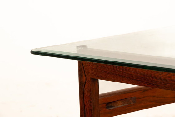 Image 1 of Danish Coffee Table in Rosewood and Glass by Arne Wahl Iversen 1960.