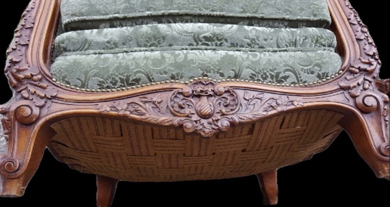 Exclusive Louis XVI Sofa Set – Seating area, Textile, Wood (photo 7 of 9)