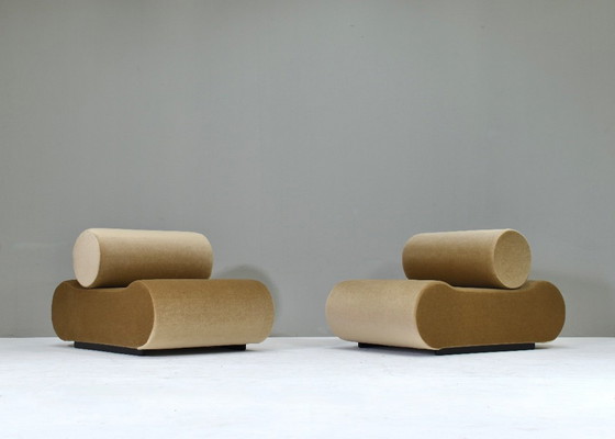 Image 1 of 2 poltrone lounge "Corbi" di Klaus Uredat in mohair nuovo per COR, Germania - 1969