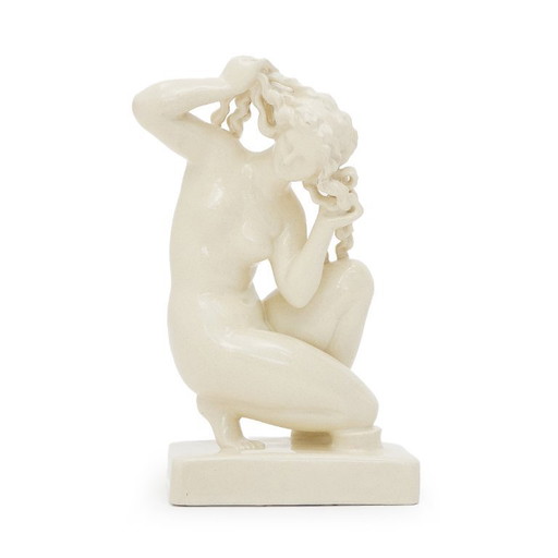 “Venus of Rhodes” sculpture in white enamel ceramic by Icaro Rodi, 1930s