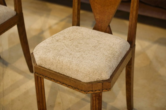 Pair of Art Deco chairs attributed to Baptistin Spade 1930s – Dining chairs (photo 5 of 12)