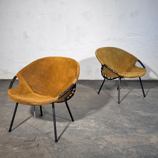 Lusch and Co. "Balloon" leren fauteuil, jaren 60