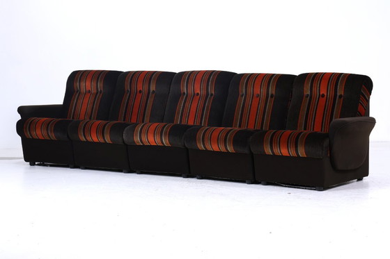 Image 1 of Vintage Tissu Canapé 70's | Mid Century Canapé Lounge Rétro 60's #07-38