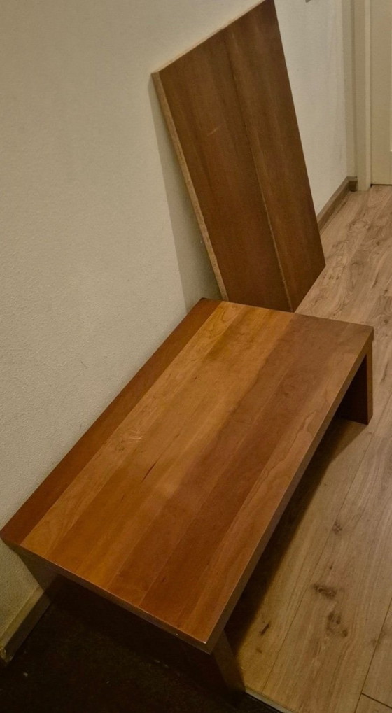 Image 1 of Combinaison élégante de meuble mural modulaire et de bureau – Placage bois chaleureux