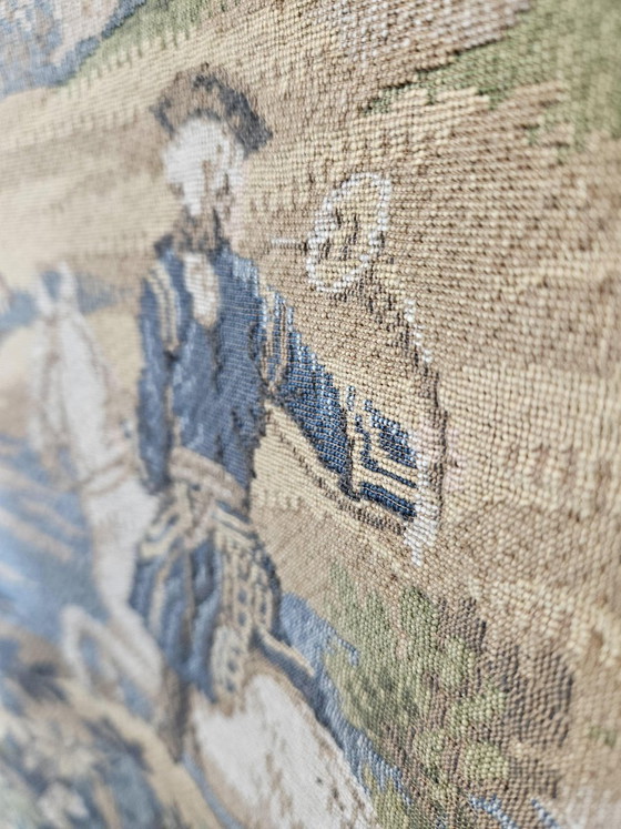Wandtapijt met jachtmotief in Aubusson-stijl van JP Paris, jaren 70 – Wanddecoratie, Textile, 1970 (photo 6 of 18)