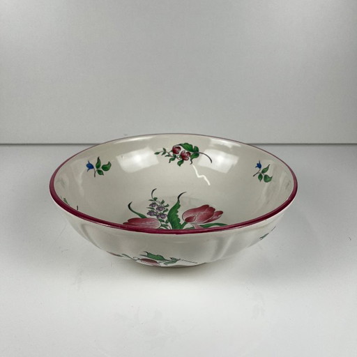 PM Salad Bowl, Réverbère Model by KG Lunéville, Tulip Pattern – servies, Ceramic