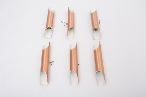 Set of Six Midcentury Fuga Metal Wall Lights by Maija Liisa Komulainen for Raak