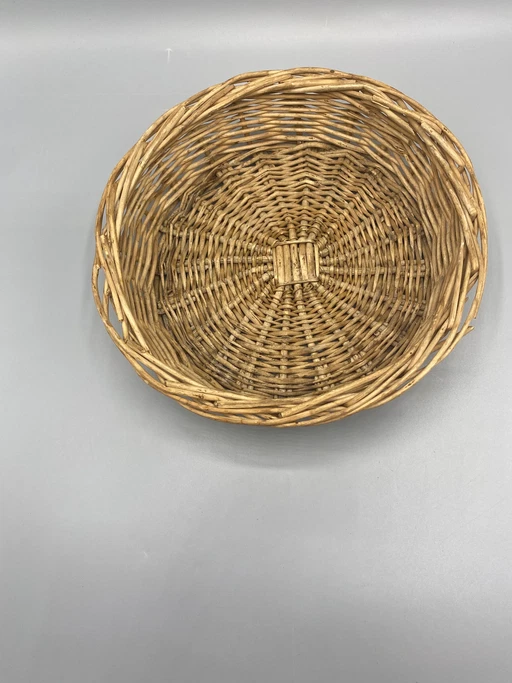 Cesto vintage rotondo in vimini intrecciato – decoratieve objecten, Wicker (photo 2 of 4)