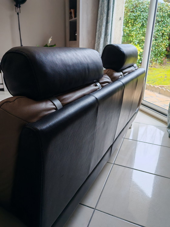 Image 1 of Sofá de cuero de 3 plazas