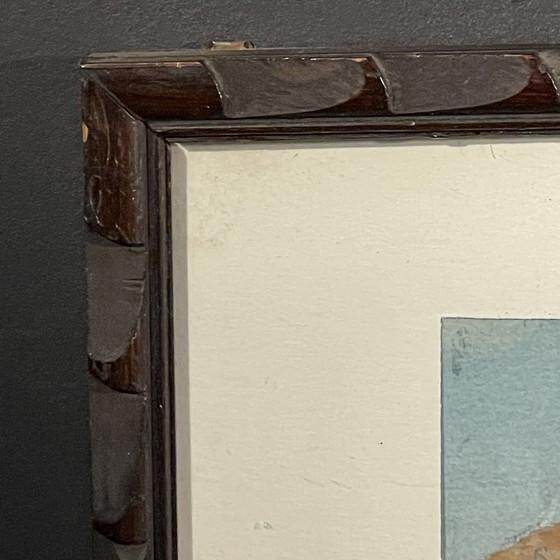 Jules Van De Leene, Paquebot au quai, années 1920, Gouache – Peintures et dessins, Paper, Wood, Art Deco (photo 9 of 11)