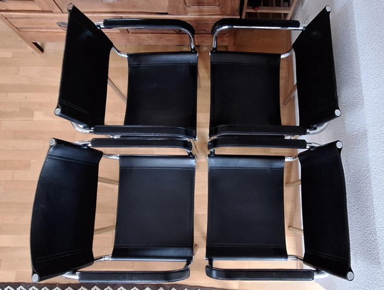 Image 1 of 4x design eetkamerstoelen Bauhausstijl