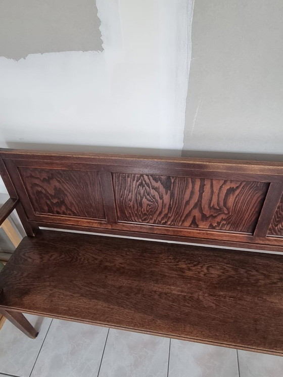 Image 1 of Banco da chiesa in legno vintage di metà secolo