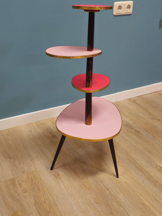 Image 1 of Vintage Plantentafel Bijzettafel Plantentafeltje Tafeltje 