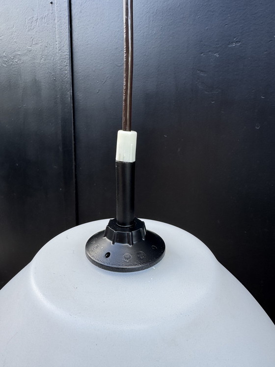 Image 1 of Lampada a sospensione a forma di sfera di vetro a bolle degli anni '70