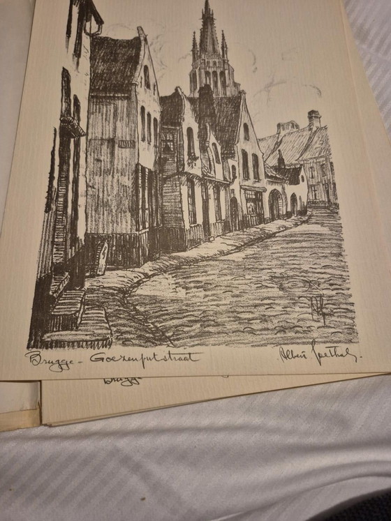 Litografías de Albert Goethals, Arte, Papel, Beige (foto 9 de 15)