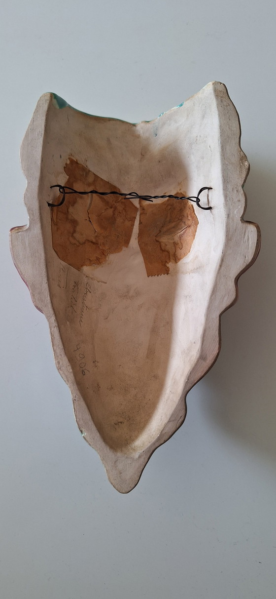 Image 1 of Vintage Keramisch masker van een Faun