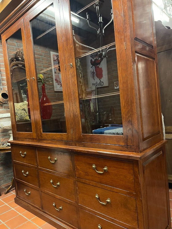 Image 1 of Buffet Flamant, bibliothèque Barker à 9 tiroirs, style anglais Eichholtz