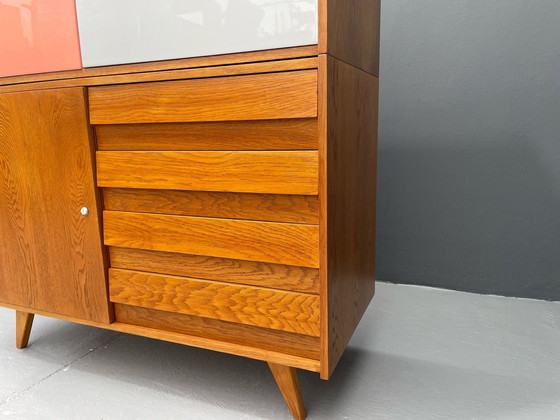 Image 1 of U-450 kast in eiken van Jiří Jiroutek voor Interiér Praha, Tsjecho-Slowakije, jaren 1960