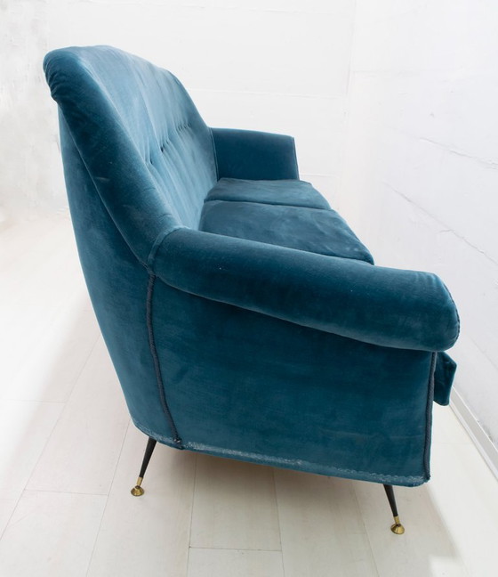 Image 1 of Gigi Radice Mid-Century Modern Italian Sofa for Minotti, 1950s