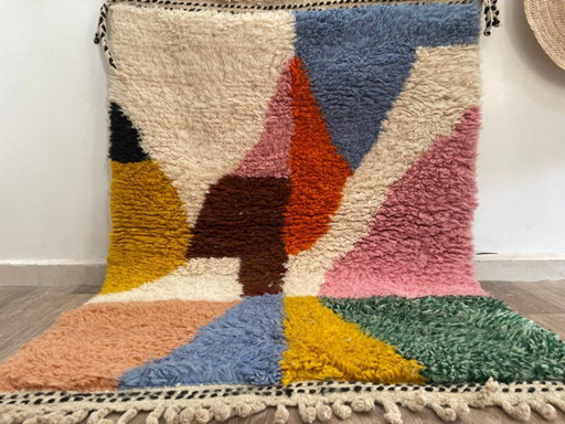 Mehrfarbige Berber-Tapis aus Leinen, 250 cm x 150 cm