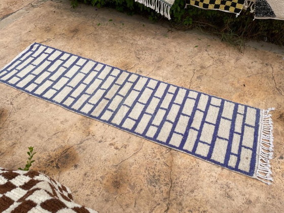 Image 1 of Handgefertigter Läuferteppich, 350 cm x 70 cm