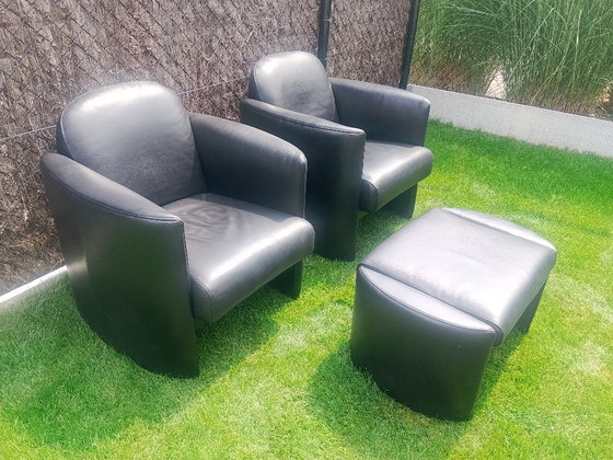 Image 1 of Set aus 3 „Jori“-Sitzgruppen – 2 Club Angel JR 3250 – Modell 2012 – schwarz
