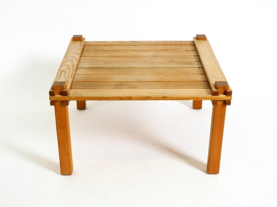Image 1 of Salontafel uit de "Farmer Collection" uit de jaren 60 van Gerd Lange voor Bofinger, gemaakt van lichtbruin gebeitst essenhout.