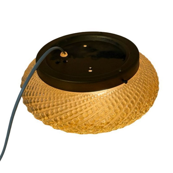 Image 1 of Plafonnier (ou applique murale) en verre pressé - Applique - Midcentury modern