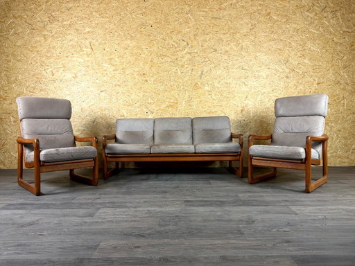 60er 70er Jahre Teak Sofa 3er & 2x Sessel Easy Chair Holstebro Møbelfabrik A/S
