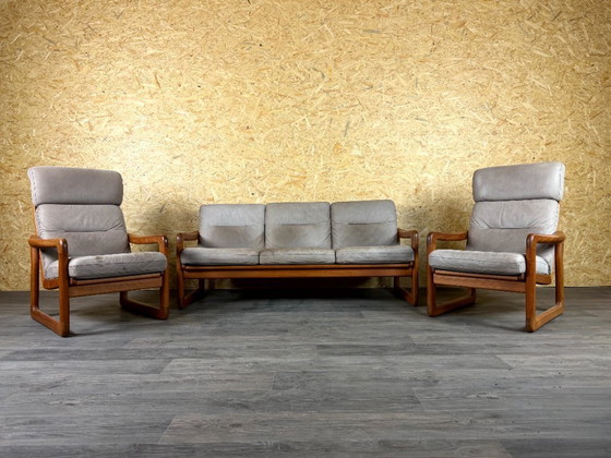Image 1 of Divano in teak anni '60-'70 a 3 posti e 2 poltrone Easy Chair Holstebro Møbelfabrik A/S